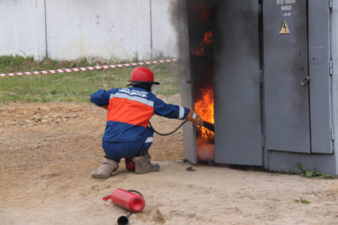 Особенности тушения пожаров в электроустановках