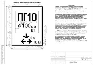 Обозначение гидранта на чертеже