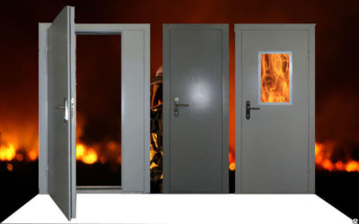 Огнестойкие двери установка