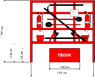 Пожарный щит чертеж