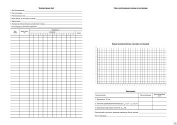 Температурный лист прогрева бетона