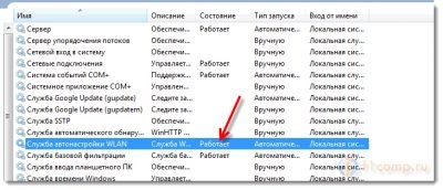 Как запустить службу беспроводной связи Windows 7?