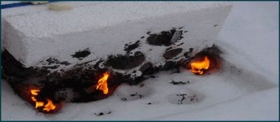 Экструдированный пенополистирол горит или нет