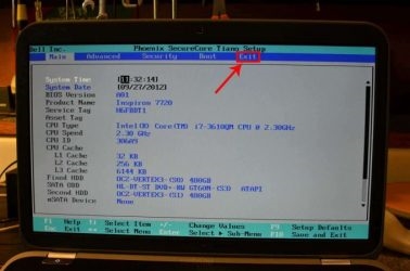 Вход в БИОС на ноутбуке dell