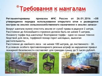 Мангал в кафе требования пожарной безопасности