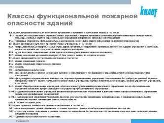 Класс подкласс функциональной пожарной опасности здания