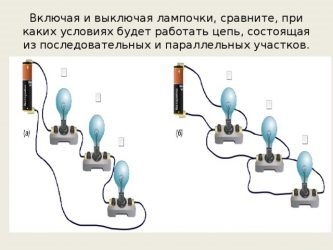 Последовательное соединение лампочек одинаковой мощности