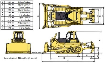 Бульдозер комацу д 155 технические характеристики