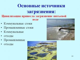 Основные источники и последствия загрязнения питьевой воды