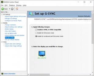 Как включить g sync Windows 10?