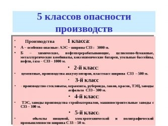 Как определить класс опасности предприятия?