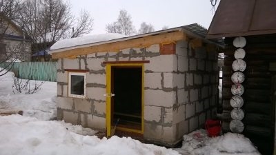 Сарай из газосиликатных блоков своими руками