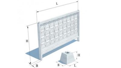Монтаж железобетонного забора в стаканы