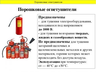 Чем можно тушить оборудование под действием электротока?