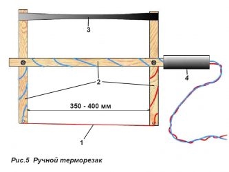 Приспособление для резки пенопласта нихромовой проволокой