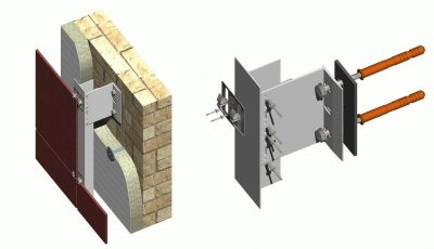 Крепление для керамогранита на фасад