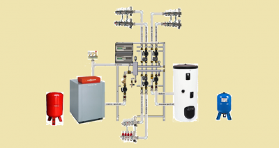 Обвязка котла отопления на три контура