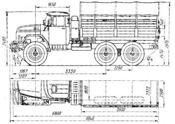 Размер кузова ЗИЛ 131 бортовой