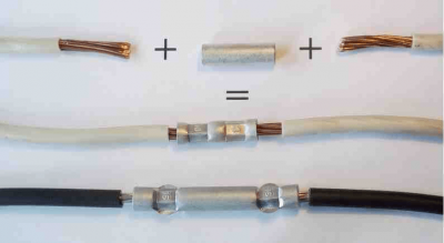 Как соединить силовой кабель между собой?