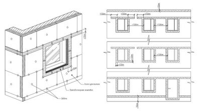 Противопожарные рассечки на фасаде из пенополистирола