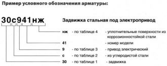 Маркировка арматуры устанавливаемой на трубопроводах