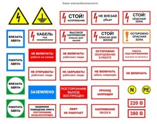 Надписи на электрощитах согласно ПУЭ