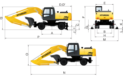 Экскаватор hyundai r210w 9s технические характеристики