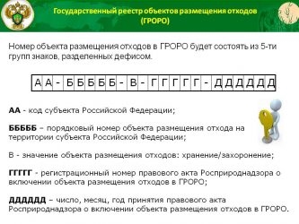 Объекты размещения отходов включенные в государственный реестр