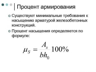 Максимальный процент армирования железобетонных конструкций