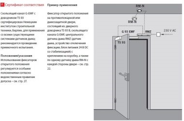 Доводчик на противопожарную дверь нормы