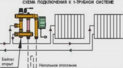 Подключение теплого пола к однотрубной системе отопления