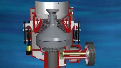 Принцип действия конусной дробилки