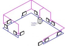 Система отопления на два крыла схема