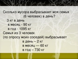 Сколько мусора производит 1 человек в день?