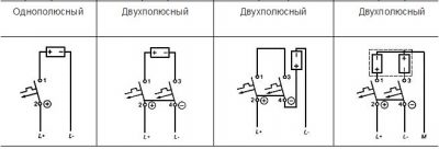 Однополюсный и двухполюсный выключатель разница