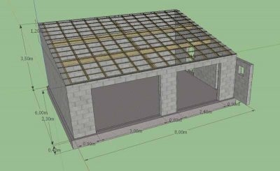 Расчет стоимости гаража из пеноблоков