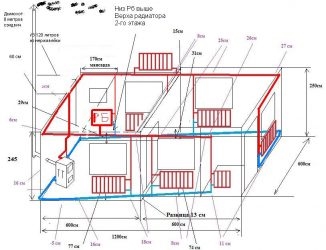 Расчет отопления в частном двухэтажном доме