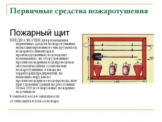 Противопожарные щиты нормы установки