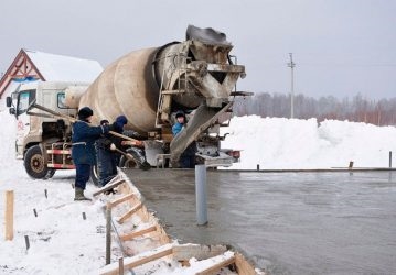 Заливка фундамента в мороз