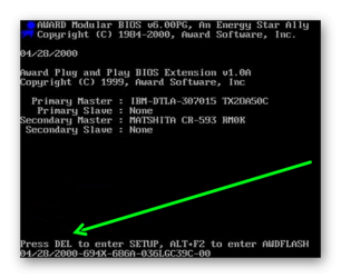 Как запустить bios на Windows 7?